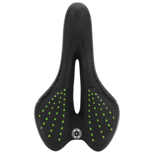 Comfortable PU Leather Breathable Mountain Bike Saddle Seat Black Green