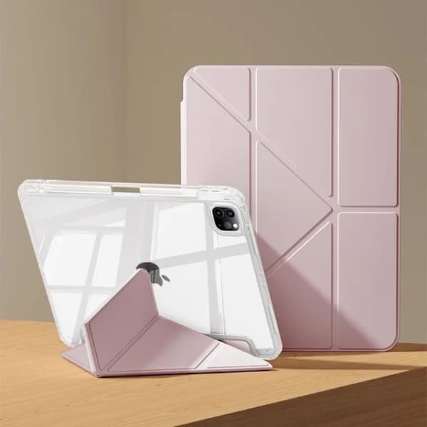 För iPad Air 5 Air 6 A16 11:e M3 iPad Pro 11 12.9 13 10:e generationen 10.5 10.2 9:e 8:e 6:e 5:e 9.7 \" Mini 7 6 Smartfodral med pennhållare Ros