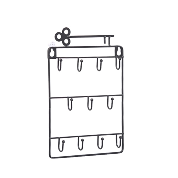 Multifunctional Key Holder for Walls Black
