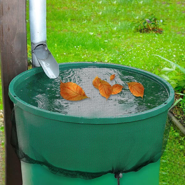 Rain Barrel Mesh Lid/Bucket Cover 1/3-pack - Durable Polyester with Drawstring, Protects against Debris, 60-1
