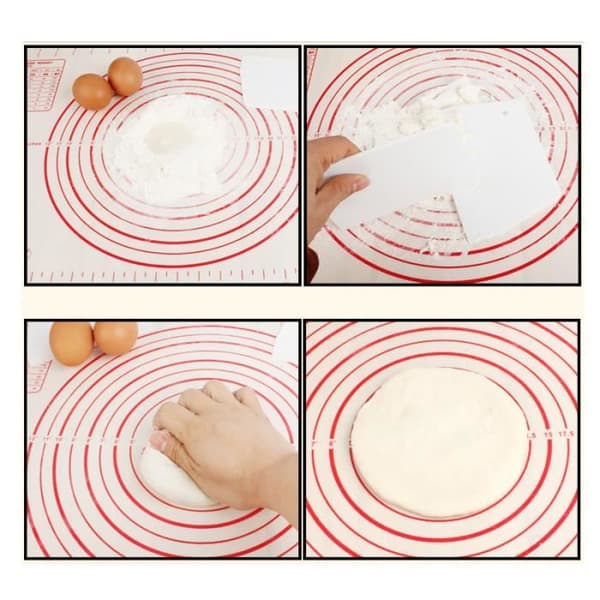 Stor non-stick silikone bageplade, dejmåtte med mål (60x40cm)