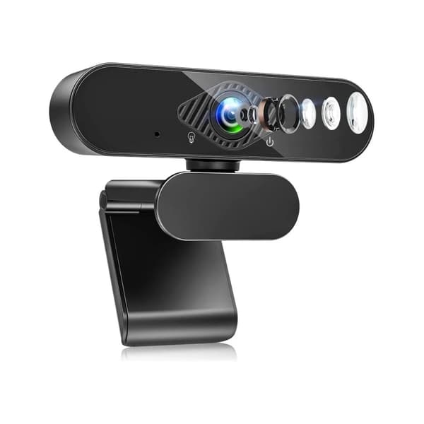 1080P Webcam med mikrofon - Sort - 1080P