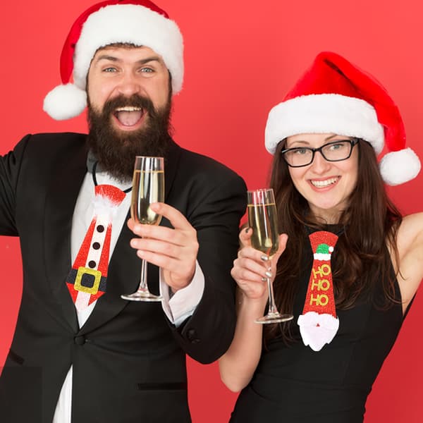 7-pack julslipsar, julgransslipsar i filt God Jul Barn Present Klädtillbehör