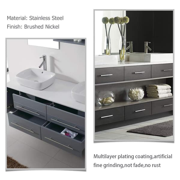 Brushed Stainless Steel Cabinet Knobs, Hollow but Robust Design for Easy Pulling and Water Resistance