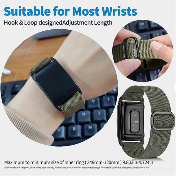 Til Whoop 4.0 fitness tracker elastisk polyester armbånd grå [DB] Multicolor Multicolor Grey