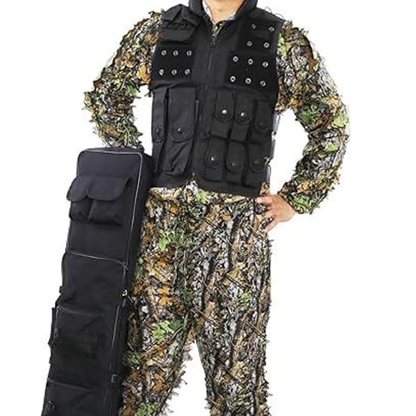 Tactical Airsoft Vest for Outdoor Training, Adjustable Size Lightweight Design with Multifunctional Pockets, Mesh Material for Ventilation and