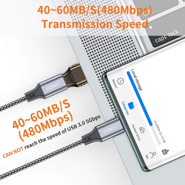 Bærbar USB-C til USB-A-adapter, din ultimative følgesvend til problemfri forbindelse og hurtig opladning, bred kompatibilitet sikrer fleksibilitet og