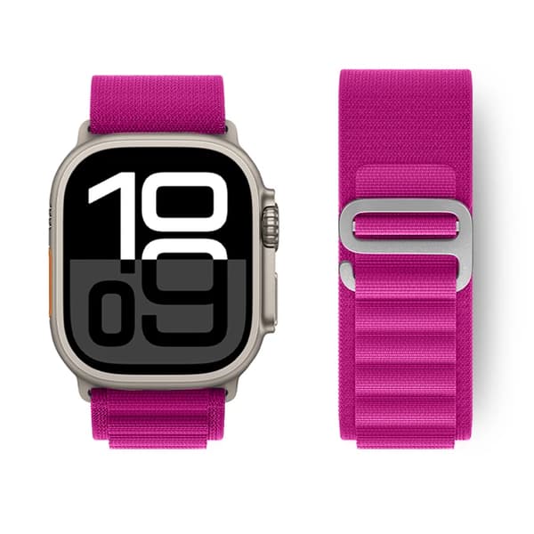 Alpine Loop-rem til Apple Watch Ultra 2 & Series 10/9/8/SE i Rosarød