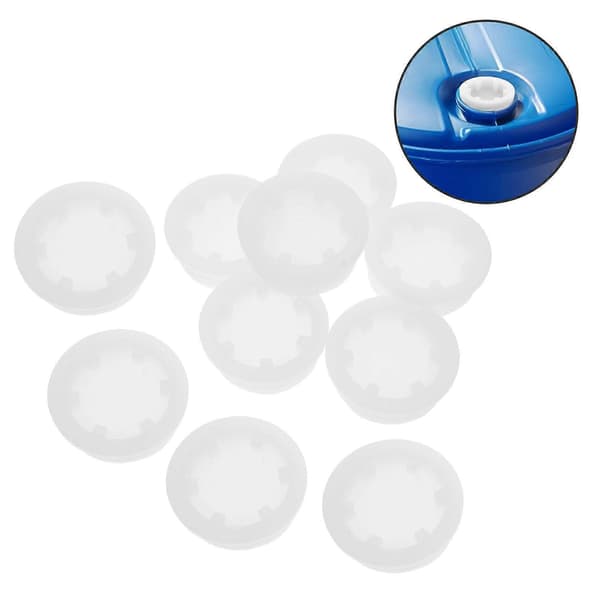 Plastic Lids for Drums, Threaded Sealing Caps - Compatible with 200L Oil Drums, Leak-Proof Seal, Easy Installation (10 pcs)