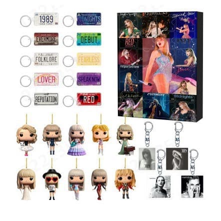 Julekalendergave 24 stykker Akrylvedhæng Blind Box til Taylor-1