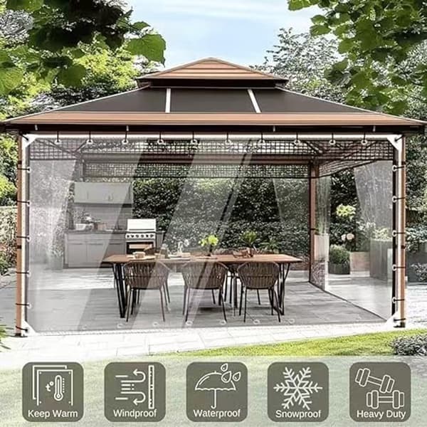 Waterproof Clear Tarp 2m x 3m with Eyelets for Outdoor Use[GPA]