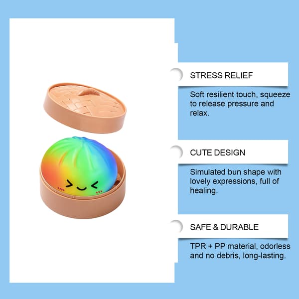 Giant Dumpling Squishy, 6/10 inch Jumbo Dumpling Stress Ball, Soft Squeezable Decompression Dough, Stress Relief Ball