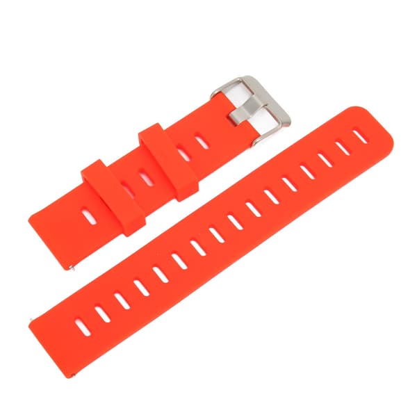 20 mm blød silikone rem urrem armbånd erstatning med flade lufthuller til Amazfit GTS 3 rød