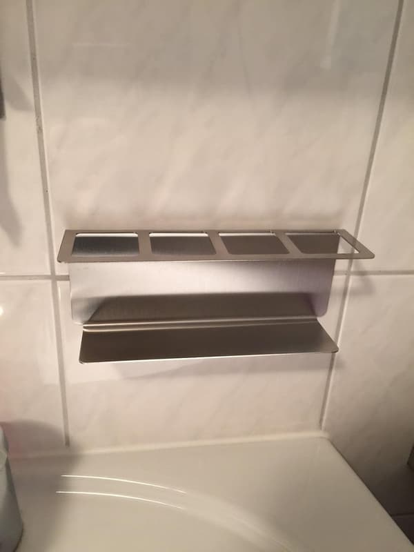 Stainless Steel Toothbrush Holder, Wall Mounted, Self-Adhesive Toothbrush Holder for Rust-Free and Practical Storage, Space-Saving Design that Fits