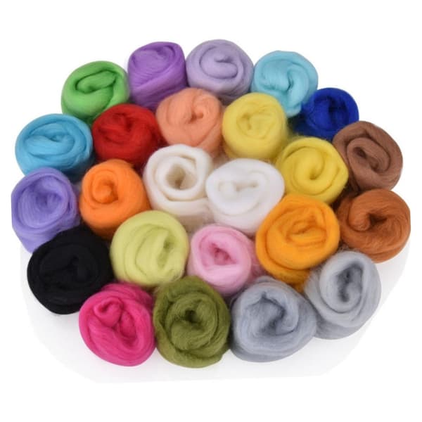 1 Set 36 Colors Wool Felt + Needles Tools Needle Felting Mat Starter Tool Kit