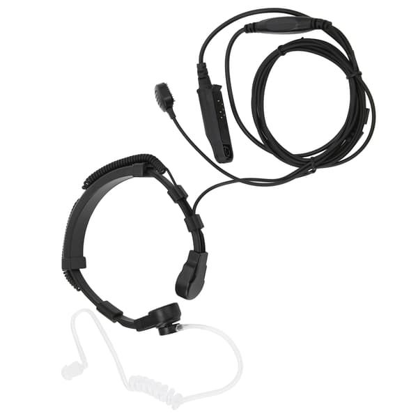 Halsmikrofon Headset Luft Akustisk Slange Halsvibrasjon PTT Mic Headset for UV‑9R Plus BF‑9700 BF‑A58