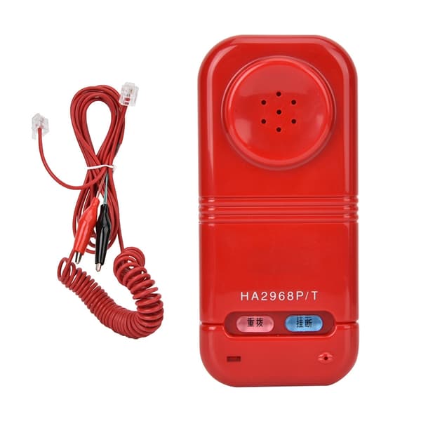 Fiberoptisk telefonlinjetester med DTMF-nummerpræsentation automatisk identifikation (rød)