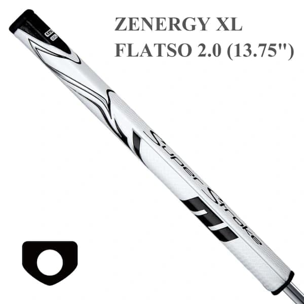 SuperStroke Golf Zenergy Flatso 13\" 2.0 Grippi Valkoinen/Musta