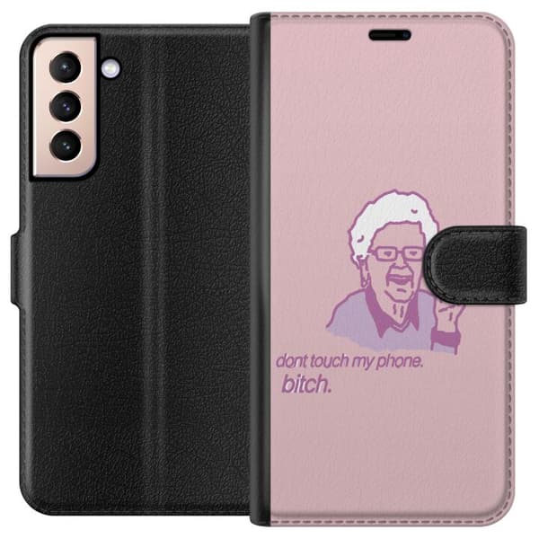 Compatible Wallet Case for Samsung Galaxy S21 Don't Touch My Phone