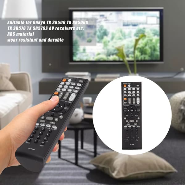 Replacement Remote Control for Onkyo AV Receiver, Compatible with Onkyo AV Receiver RC-709M Style Replacement with Sensitive Buttons, Direct Use