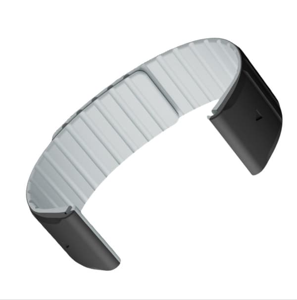 Garmin Fenix-rem, magnetisk silikonerem til Garmin-ure kompatibel med Fenix 8/7/6/5 Sort+Grå 26 mm Sort+Grå