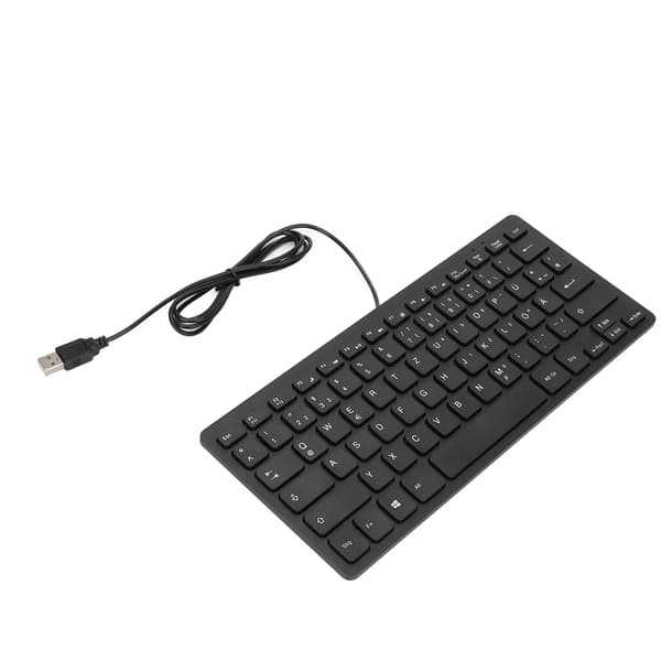 Keyboard 78 Keys Silent Ultrathin Wired Mini USB Interface Desktop Computer Small Language Keyboard German