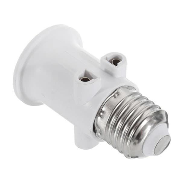 2 stk AC100-240V 4A E27 lampehoved konverteringsbase, lampeadapter