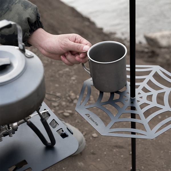 Mini Stainless Steel Platform for Folding Lamp Pole 1.2cm Camping Accessory