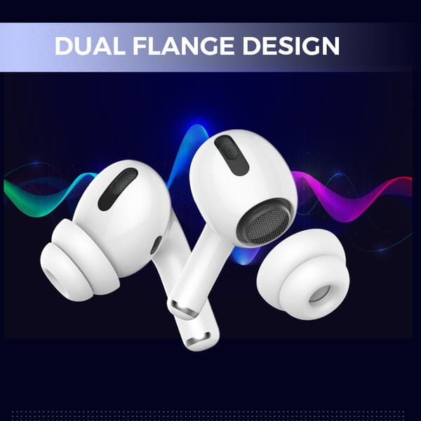 6 st silikonöronproppar för Air Pods Pro, vit