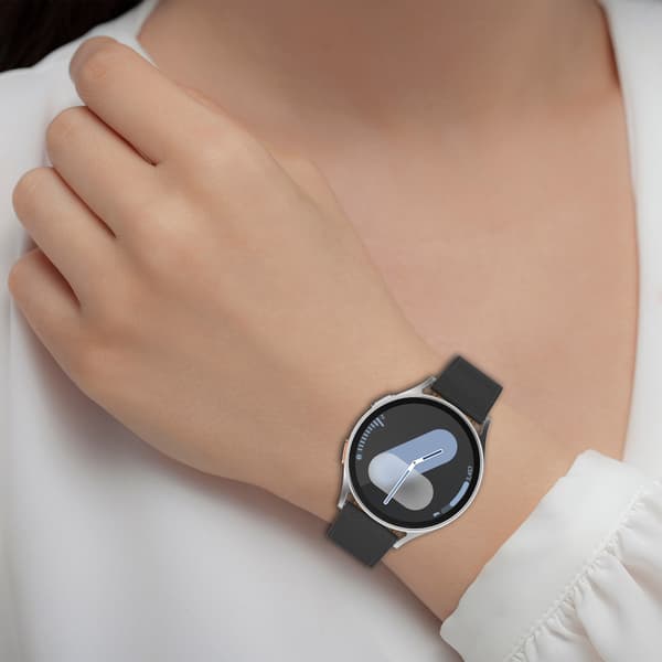 Ægte læderarmbånd til Samsung Watch 4 5 6 7 Sort