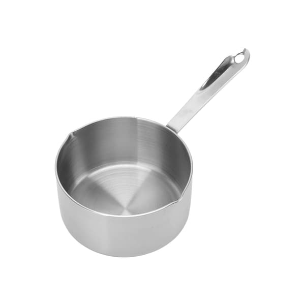Rustfri Smørvarmer 350ML Flat Bunn Melkekjele Dobbel Tut Hengehull Sjokolade