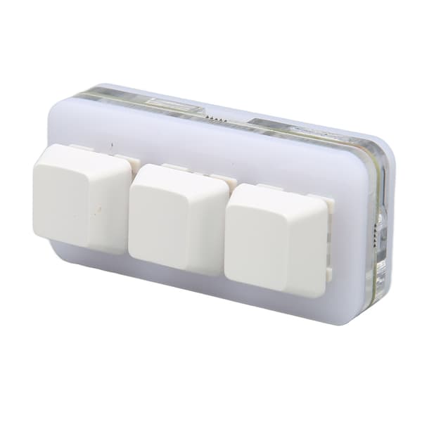 USB 3-tasters minitastatur RGB LED-baggrundsbelysning understøtter Hot Swap OSU HID makroprogrammeringstastatur til Windows til OS X til Linux Hvid