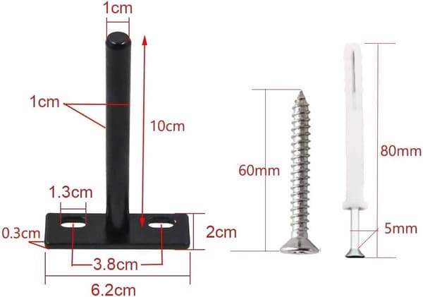 Flytende hyllekonsoller 4 stk 10 mm veggkonsoll usynlig Br