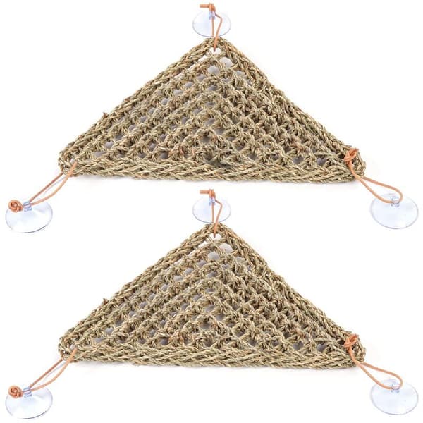 Reptile Bearded Dragon Lizard Hammock Reptile Bed Hermit Crab Climbing Accessories 2 Pcs