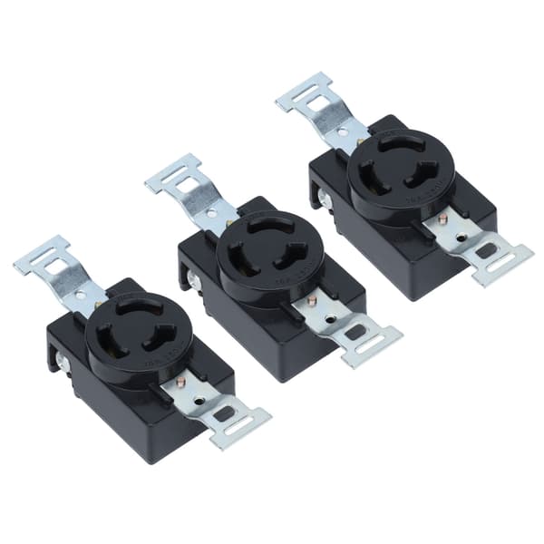 3 Pieces Generator Plug Nylon Carobronze High Durability Easy Installation 3-Hole Generator Plug
