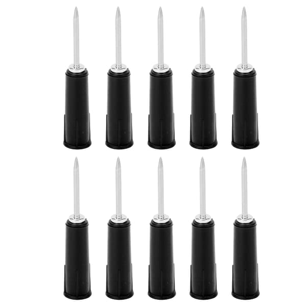 10 Pcs Banana Jack Wire Piercing Probe PVC Appearance 2mm/0.08in to 4mm/0.16in Conversion Insulation Pin for Multimeter Black