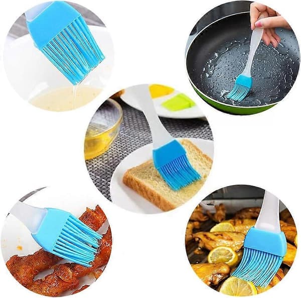 Silikonpenselset, 7\" & 8\" Värmebeständig Oljepensel för Matlagning Kök Bakning Grillning Kött, 2 st