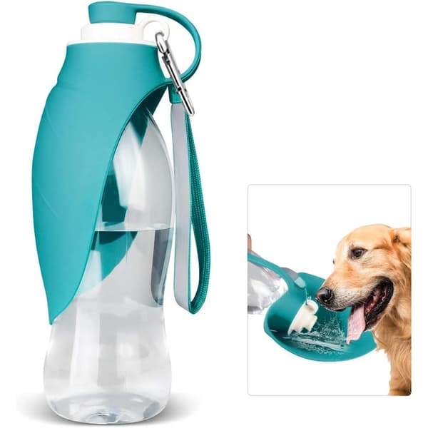 Hunde-vannflaske - Bærbar reise-dispenser for kjæledyr, 590 ml