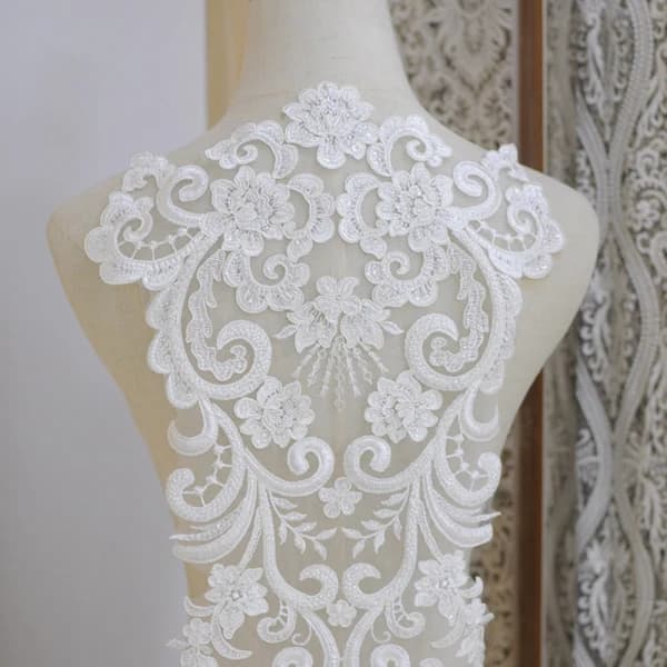 Pailletspids rør applikation rør top applikation broderi patch