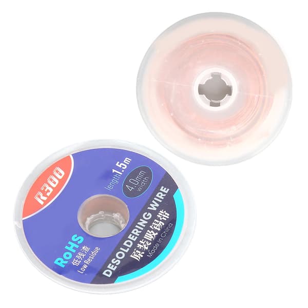 Desoldering Wire Fast Heat Conduction Powerful Cleaning Environmentally Friendly Copper Solder Wire for Electronic PCB Boards 1.5M4mm