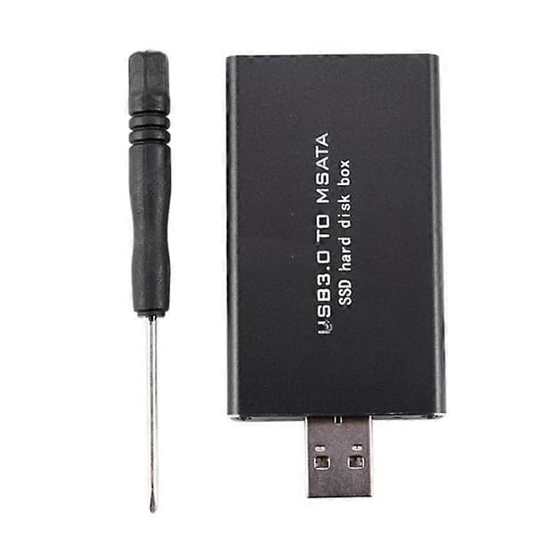 MSATA til USB USB 3.0 til MSATA SSD-kabinet USB3.0 til MSATA-etui Harddiskadapter M2 SSD Ekstern