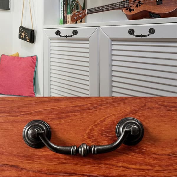 Vintage Furniture Handle, Antique Brass Furniture Pull Handles, Knobs With Screws (Vintage Pull Handle-4)