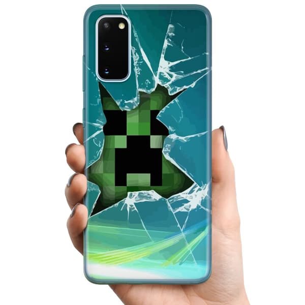 Kompatibelt mobilcover til Samsung Galaxy S20 MineCraft