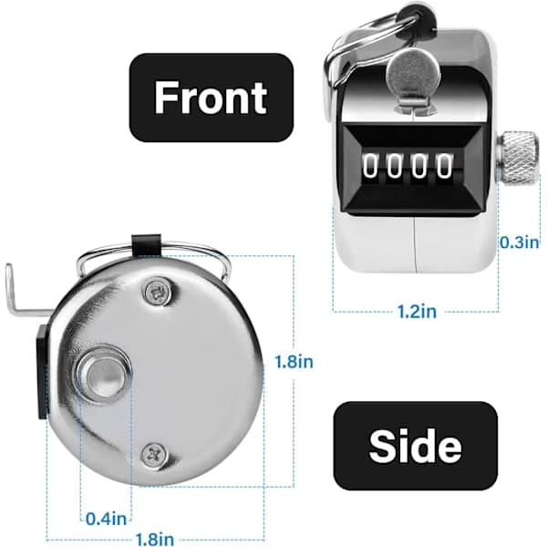 4-Digit Click Counter - Manual Metal Counter - Clicker for Co, ZQKLA