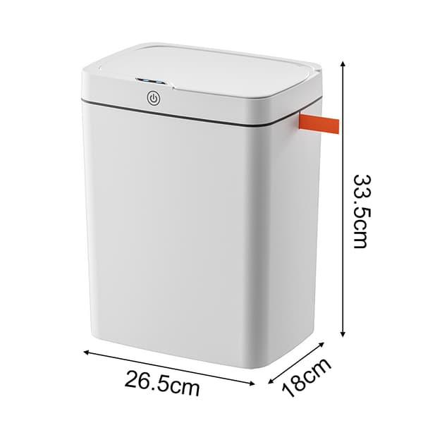 Automatic Trash Can with Lid, Rechargeable Battery Smart Sensor Trash Can, USB Charging Compact and Slim Design for Bathroom Kitchen Bedroom, Large