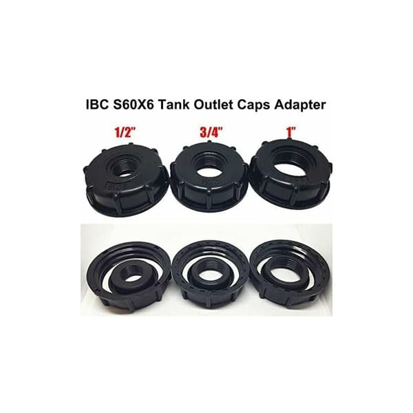 Quick Installation Coupling for Garden Water Tank, Universal IBC Tank Adapter with Sealing Ring, High-Quality Plastic Coarse Thread Inlet for
