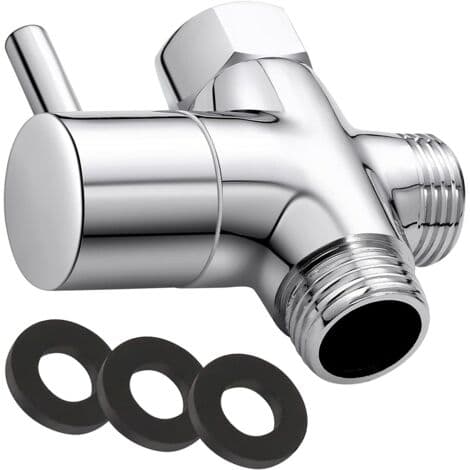 3-way valve G1/2\", solid brass 3-way valve, hand shower mounting, universal accessories