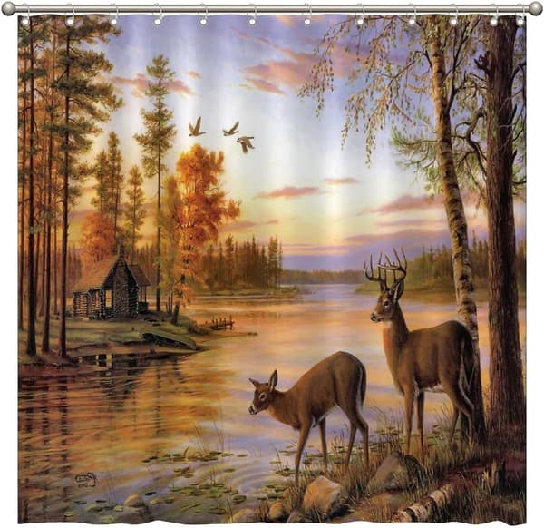 Badrumsduschdraperi – polyester, vattentät, slitstark – för badrum – 180 x 180 cm, 180 cm