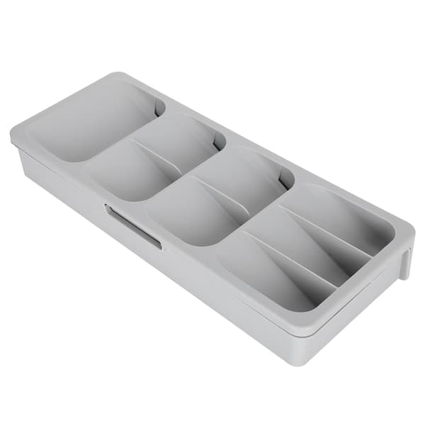 Gray Multi-Layer Kitchen Utensil Organizer for Knives, Forks, and Spoons