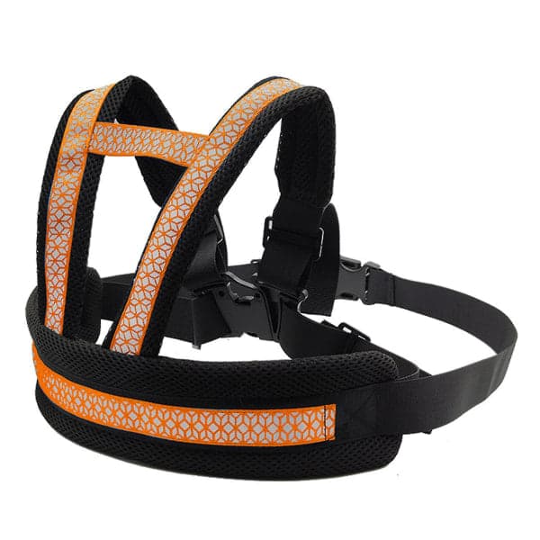 Justerbart sikkerhetsbelte for barn med refleksstripe, motorsykkelbelte for barn (Oransje)